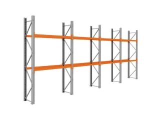 palletstelling,basis+3xaanbouw,HxBxD 3360x7800x750mm,vakl. 3000kg - 1