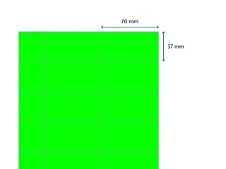 Gekleurde Etiketten 70x37mm Fluor Groen 42112 - 3