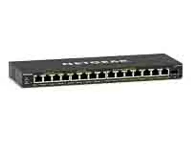 Gs316Epp-100Pes Gigabit Switch Standalone 15xRJ45 1xSPF zwart unmanage
