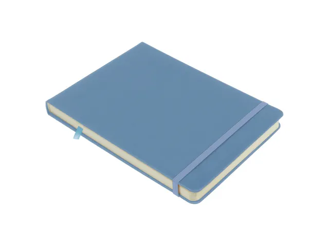 Schetsboek Kangaro A5 landscape sky blue PU HC 80 vel 140gr roomwit me
