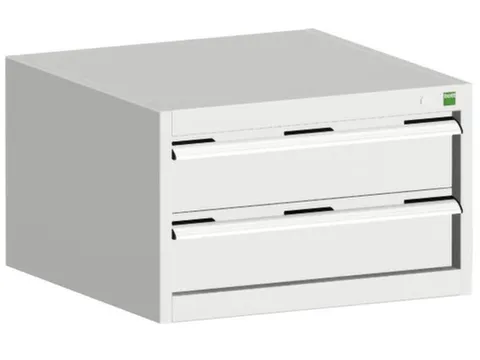 ladekast HxBxD 400x650x525mm 2laden RAL7035 front RAL7035