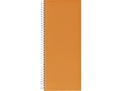 Winkelboek Wire-o 135x330mm lijn 160blz 70gr spiraal oranje