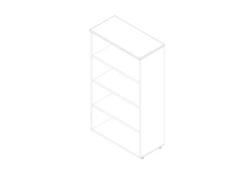 kantoorstelling,HxBxD 1600x900x450mm,3xhouten vloer,4ordnerhoogtes