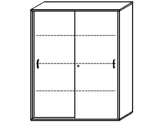 Schuifdeurkast 1540X1200X430Mm Romp Antraciet Decor Front Onyxgrijs - 1
