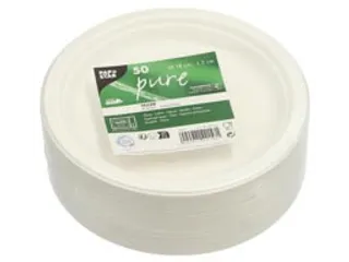 Papstar "Pure" Borden van suikerriet Rond 18cm Wit 50 stuks - 3