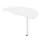 aanbouwtafel,i.h.v.,HxBxD 720-840x1200x600mm,halfrond,Bl-wit