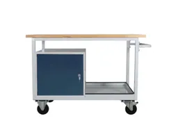 werkbank,verrijdbaar,HxBxD 850x1300x600mm,beukblad,draagverm. 300kg