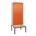 PBM-locker met bank,HxBxD 2120x800x815mm,2vak,vak B 400mm,cil.-slot