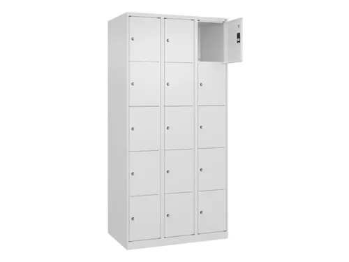 lockerkast,HxBxD 1850x900x500mm,3x5vakken,vak B 300mm,cil.-slot