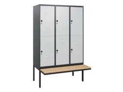 Dubbeldekse dekenkist,HxBxD 1950x1200x815mm,3x2vak.,vak B 400mm