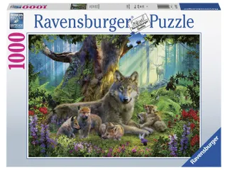 Puzzel Familie Wolf In Het Bos Legpuzzel 1000 Stukjes - 6