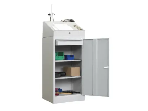 Lessenaarkast Met Lade Staal Hxbxd 1095/1270x500x500mm Ral7035