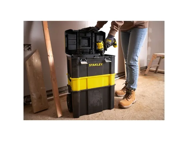 Gereedschapswagen Essential 3-delig Grijs/Geel