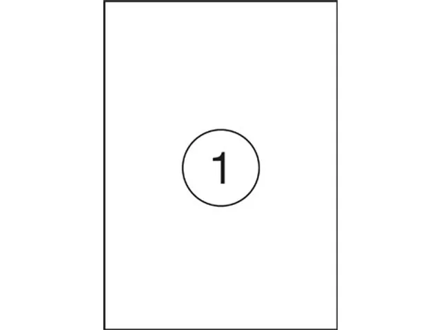 Office Products Etiket 210x297mm Wit Rechte Hoek 100 stuks