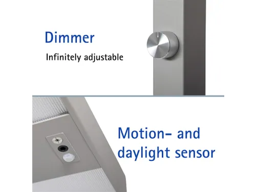 Vloerlamp LED MAULjuvis sensor dimbaar tafelklem Zilver