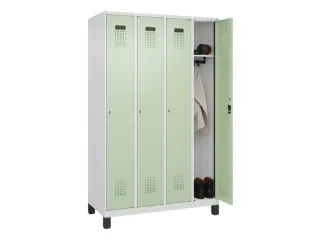 locker,HxBxD 1950x1200x500mm,4vak,vak B 300mm,cil.-slot,voeten - 1