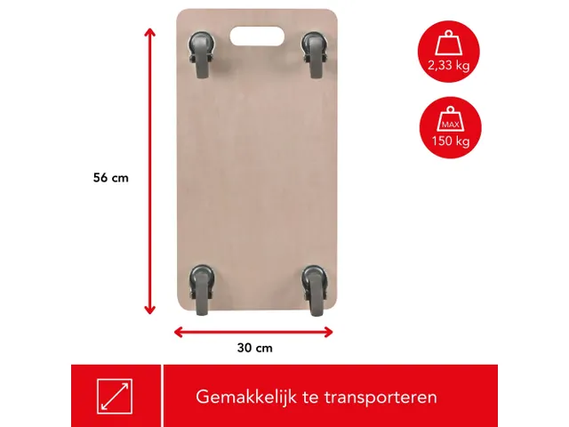 Meubelverplaatser 56x30cm Laadvermogen 150kg