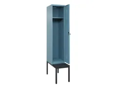 locker met bank,HxBxD 2120x400x815mm,1vak,vak B 400mm,draaigrendel