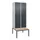 locker met bank,HxBxD 2120x800x815mm,2vak,vak B 400mm,draaigrendel