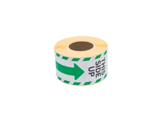 Waarschuwingsetiket Rillprint this side up 46x125mm wit groen 250 stuk - 1