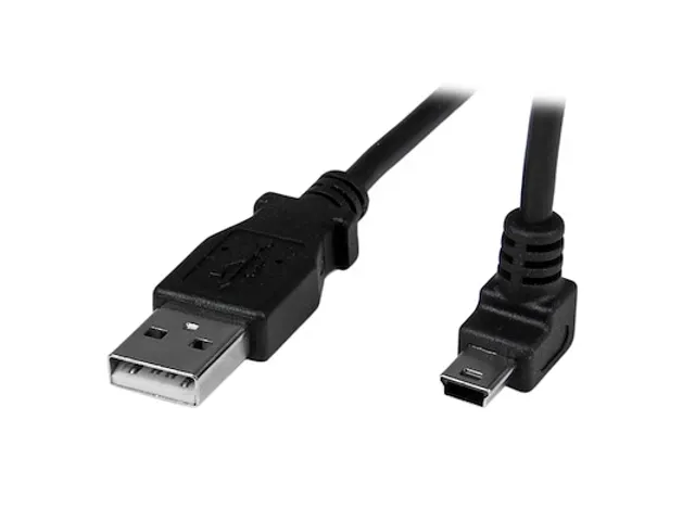 1m mini USB-kabel A-naar-mini-B met opwaartse hoek