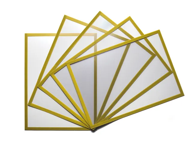 Magnetische insteekhoes A5 Geel set à 5 stuks