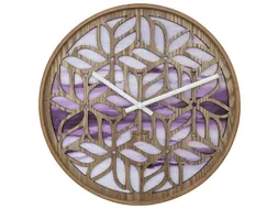 Wandklok Nextime dia 40cm Paars Hout Yogi