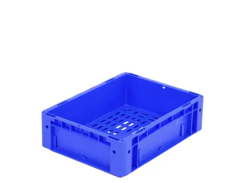 Euronorm Stapelkrat 400x300x120mm Wand Gesloten/bodem Open Blauw 11l