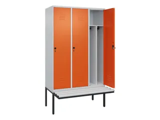 locker voor scheiding van kleding,HxBxD 2120x1200x815mm,3vak - 2