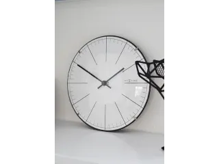 Wandklok NeXtime Big Stripe Ø20cm glas wit streepaanduiding - 4