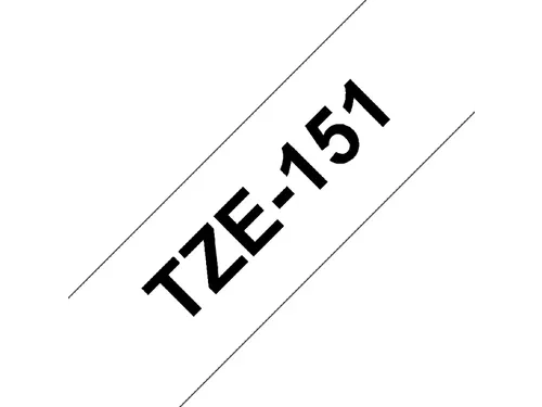 Labeltape Brother P-touch TZe-151 standaard 24mm zwart op transparant