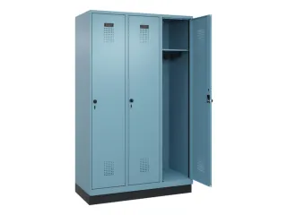 locker,HxBxD 1950x1200x500mm,3vak,vak B 400mm,draaigrendel,sokkel - 2