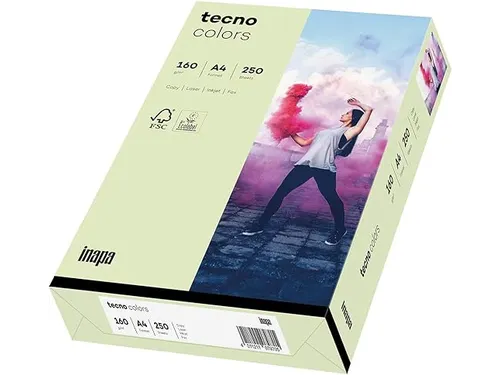 Inapa Tecno colors Gekleurd papier A4 Licht Groen 160 gram 250vel