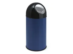 Afvalbak Met Pushdeksel 40 Liter Blauw