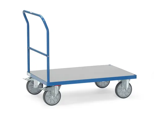 Duwbeugelwagen Met Hard Pvc Platform 600kg 1000x700mm Ral5007
