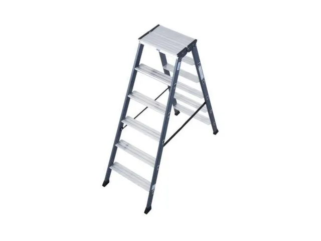 dubbele ladder,beide zijden,2x6treden,Stand H 0,85m,balk L 1,35m