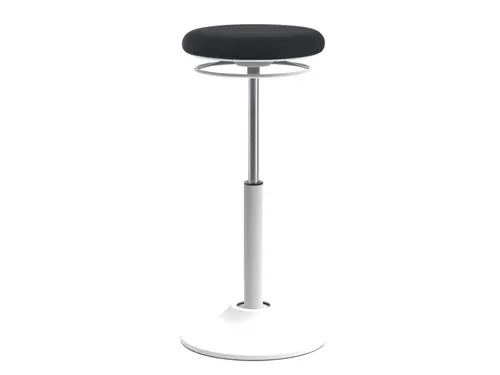 Zit-Sta Kruk Mango Wit/Zwart Ergonomisch & Verstelbaar