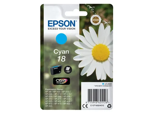 Inktcartridge Epson 18 T1802 blauw C13T18024012