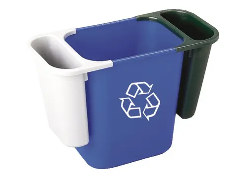 Papierbak Rubbermaid recycling medium 26 Liter blauw