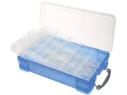 Opbergdoos Hobby 30 Vaks 4 Liter Blauw Transparant