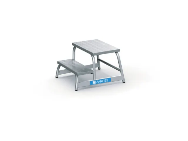 machine-opstapje bordes H 400mm 2treden aluminium