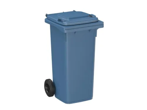 container,120l,HxBxD 933x500x550mm,deksel blauw,romp HDPE blauw