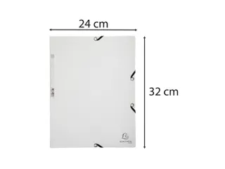 Elastomap 3 kleppen glanskarton 400g/m2 - A4-Wit - 6