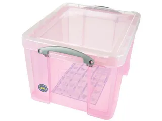 Opbergdoos 35 Liter Roze Transparant - 1