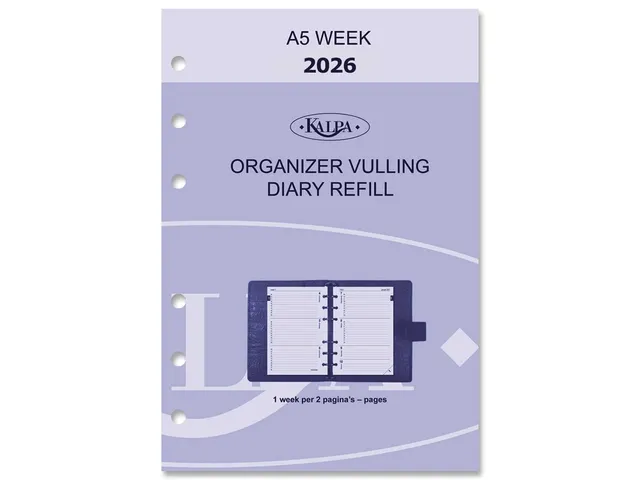 Agendavulling 2026 Kalpa A5 7dagen/2pagina's