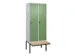 locker voor scheiding van kleding,HxBxD 2120x800x815mm,2vak