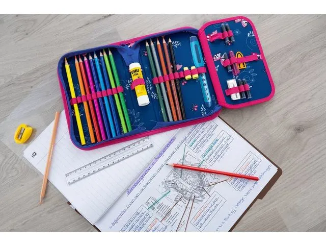 Etui Eberhard Faber gevuld 32 delig, 2 laags vlinders