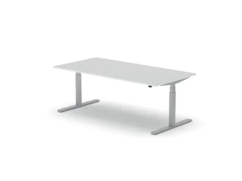 Elektrisch ihv bureau,HxBxD 650-1310x2000x1000mm,blad wit