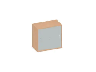 Schuifdeurkast 770x800x430mm Romp Beuken Decor Front Lichtgrijs - 1