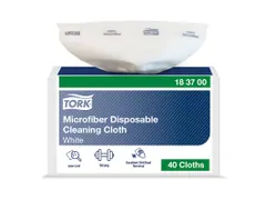 Microvezeldoek Tork Premium Disposable 40 vel wit 183700